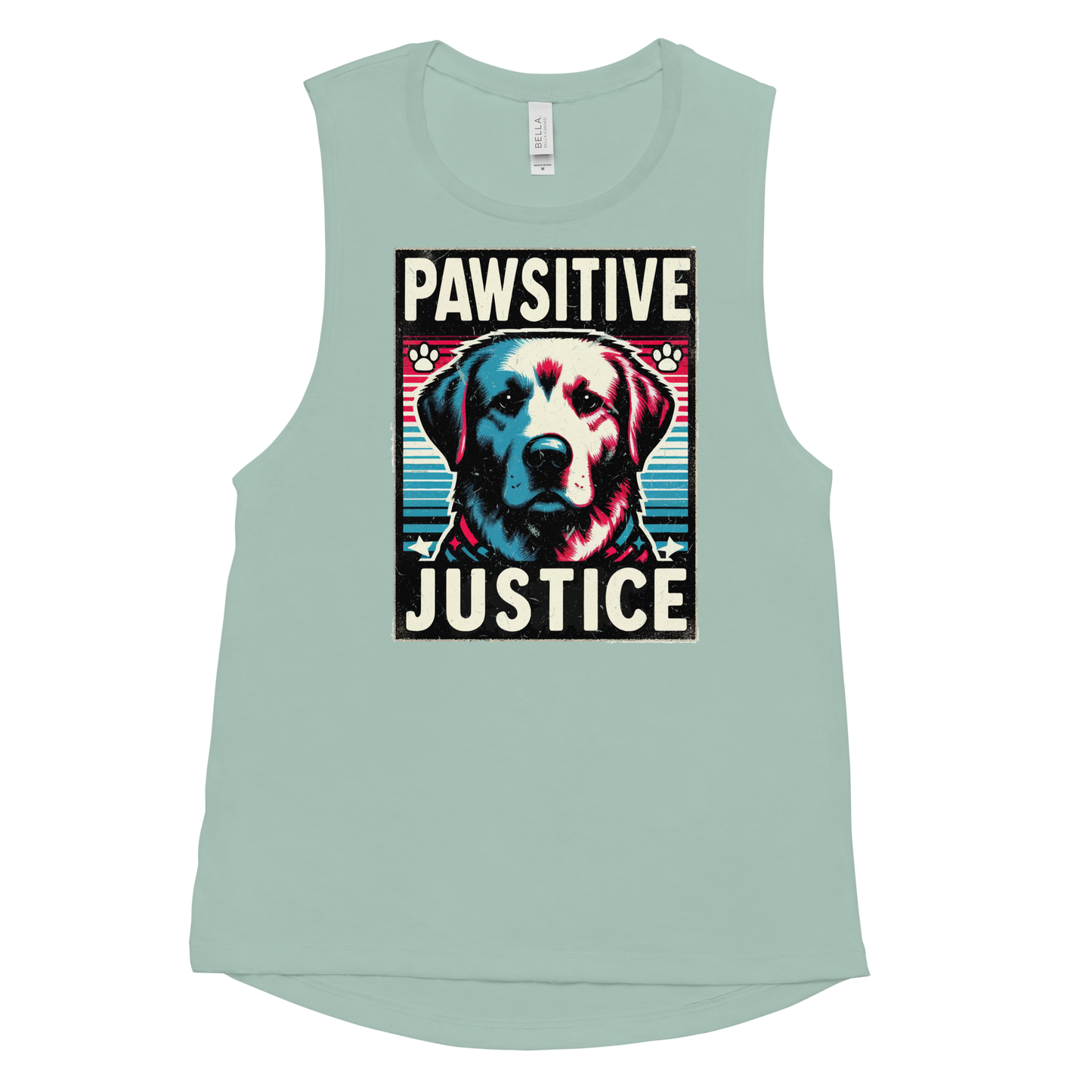 Bark Nirvana - Pawsitive Justice - Womens Muscle Tanktop