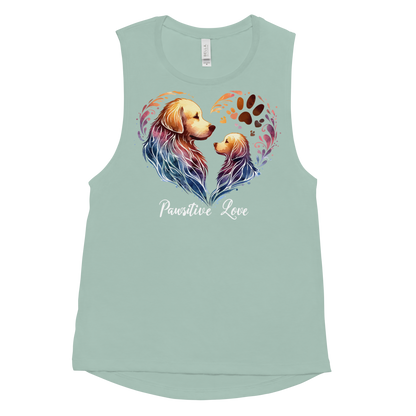 Golden Bond - Pawsitive Love - Womens Muscle Tanktop