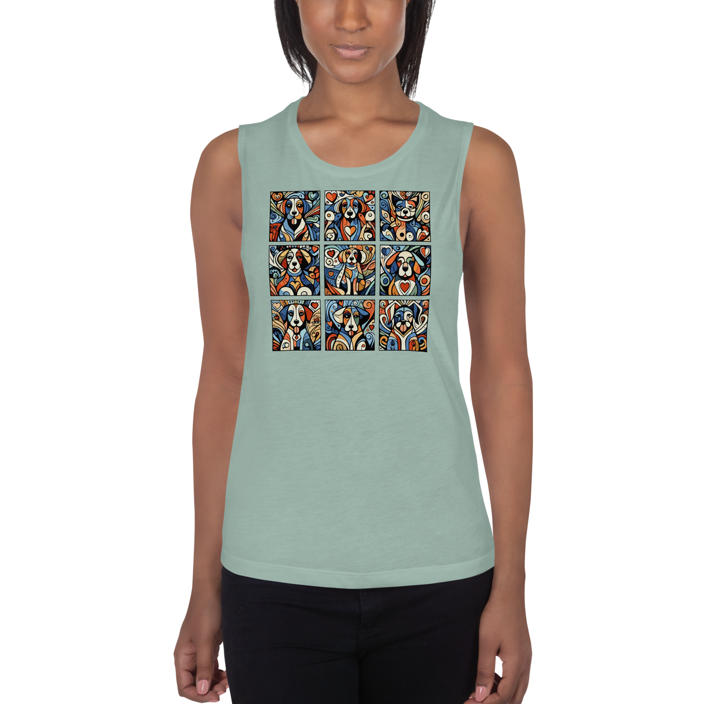 Paws in Harmony - Matisse - Womens Muscle Tanktop