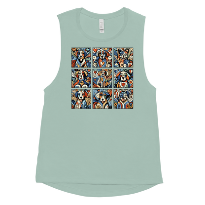 Paws in Harmony - Matisse - Womens Muscle Tanktop