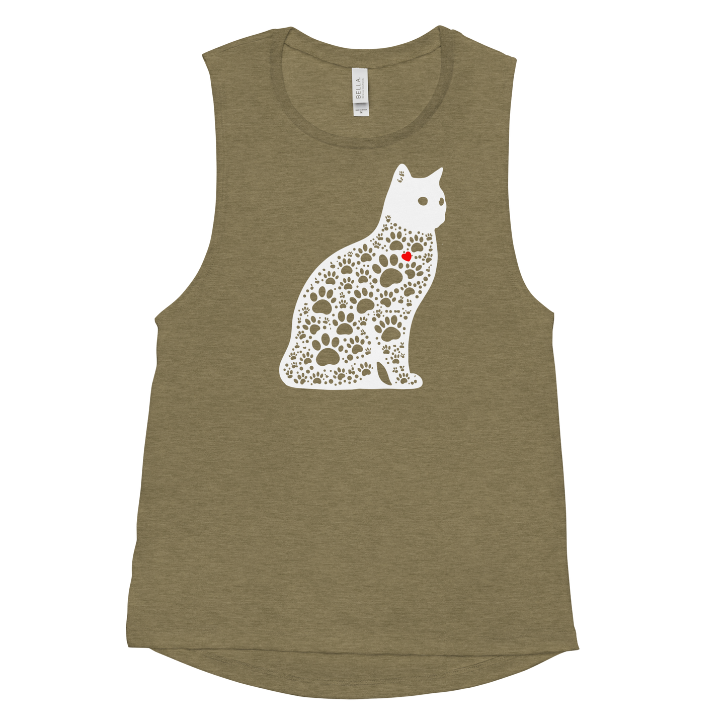 Paws in Harmony - Cat - Womens Muscle Tanktop