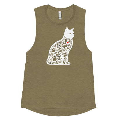 Paws in Harmony - Cat - Womens Muscle Tanktop