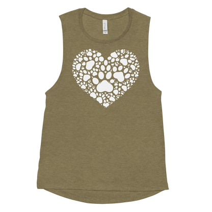 Paws of Compassion - Heart - Womens Muscle Tanktop