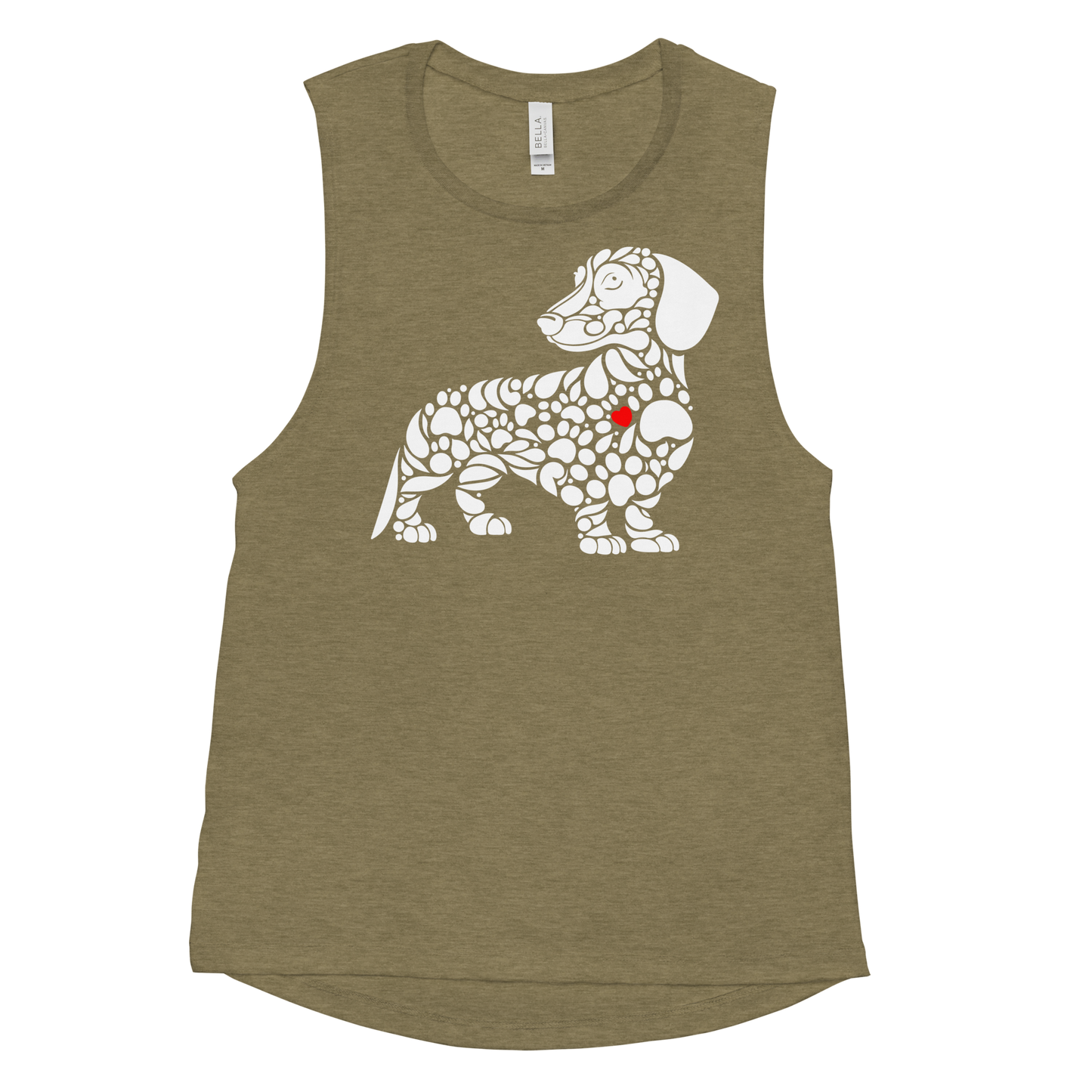 Paws of Devotion - Dachshund - Womens Muscle Tanktop