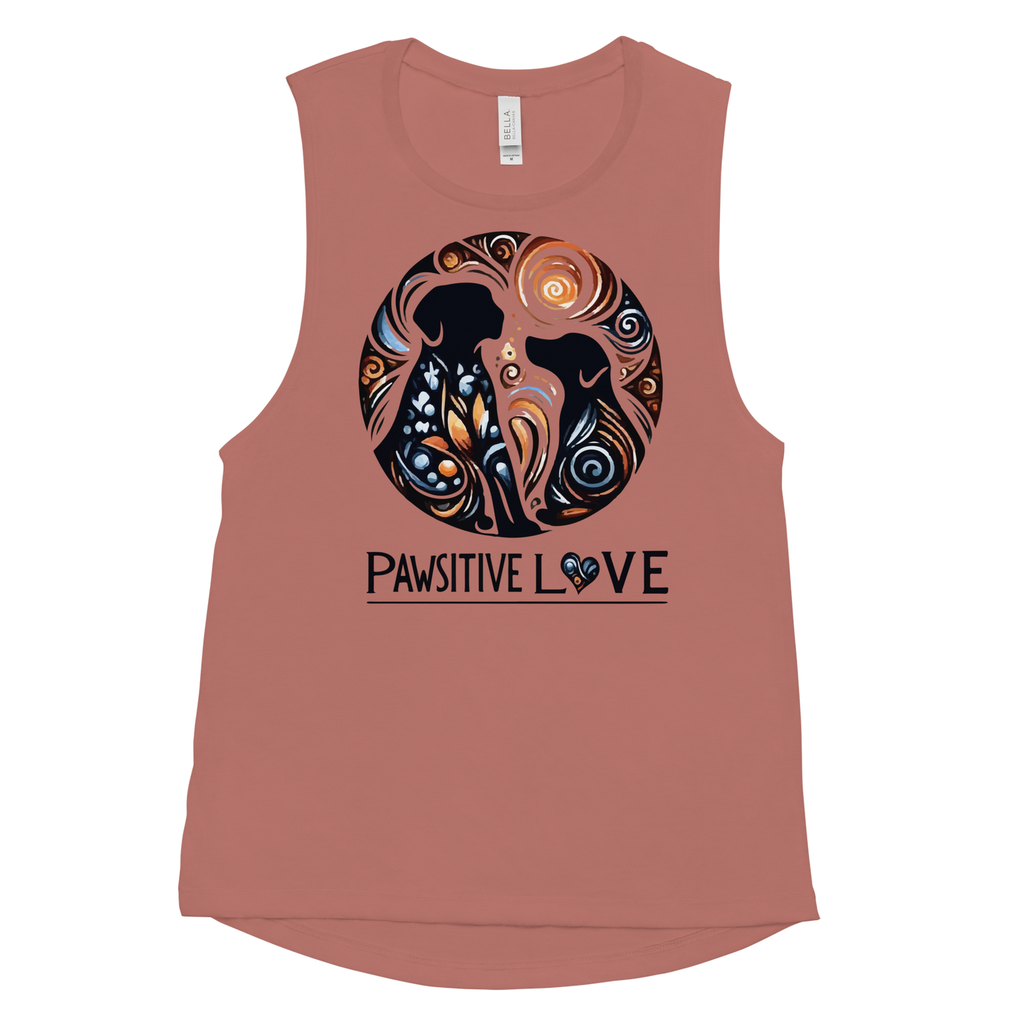 Canine Whirlpool -Pawsitive Love - Womens Muscle Tanktop