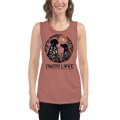 Canine Whirlpool -Pawsitive Love - Womens Muscle Tanktop