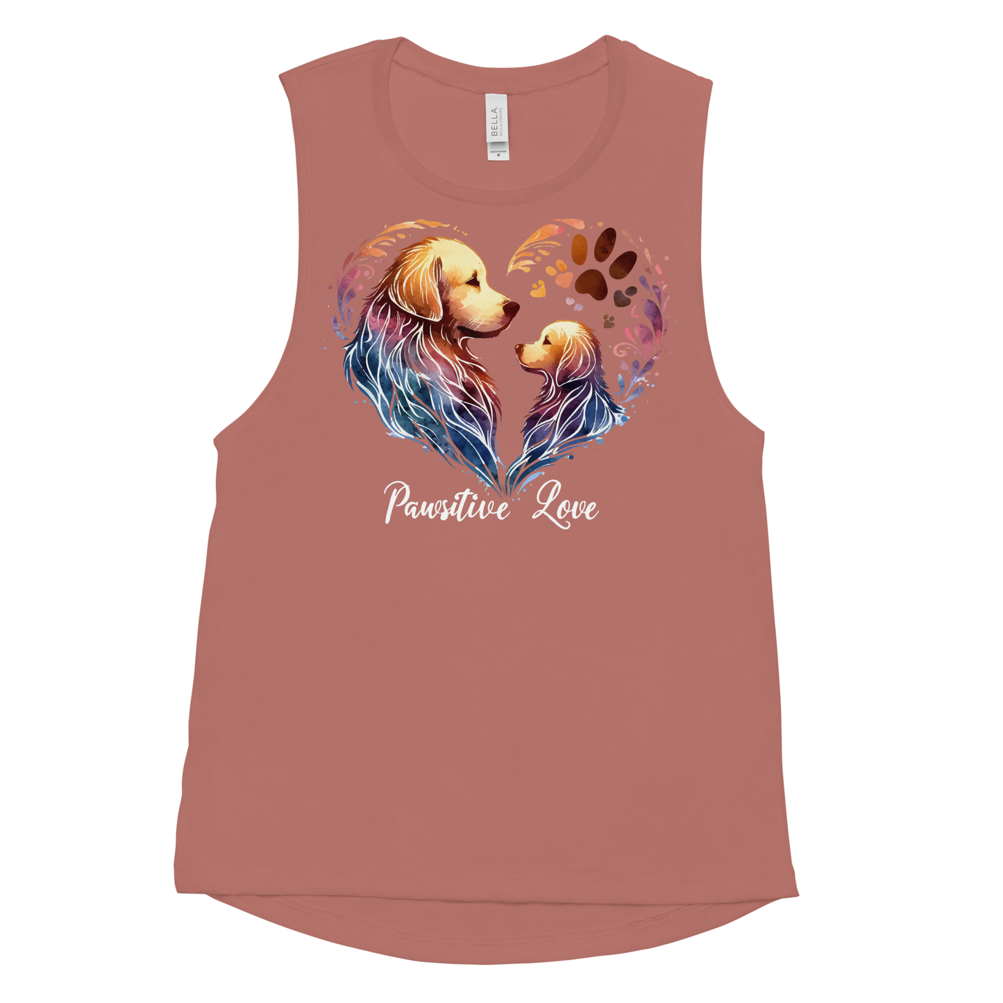 Golden Bond - Pawsitive Love - Womens Muscle Tanktop