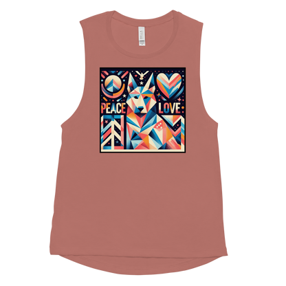 Harmony Hound - Huskey - Womens Muscle Tanktop