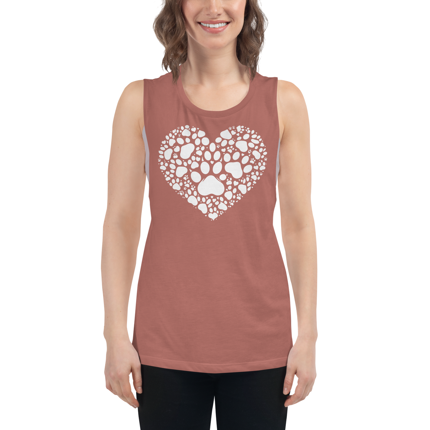 Paws of Compassion - Heart - Womens Muscle Tanktop