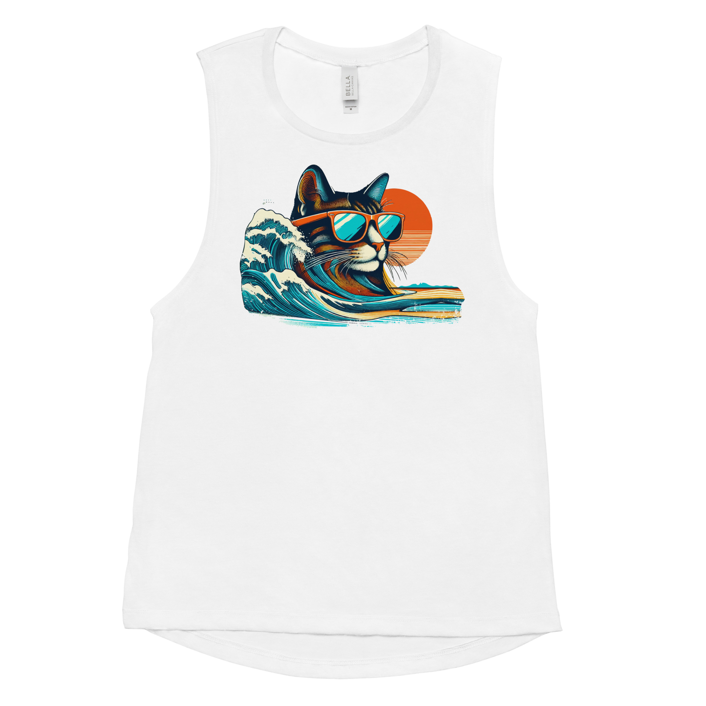 Surf’s Up - Purrfection - Womens Muscle Tee