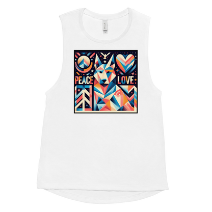 Harmony Hound - Huskey - Womens Muscle Tanktop