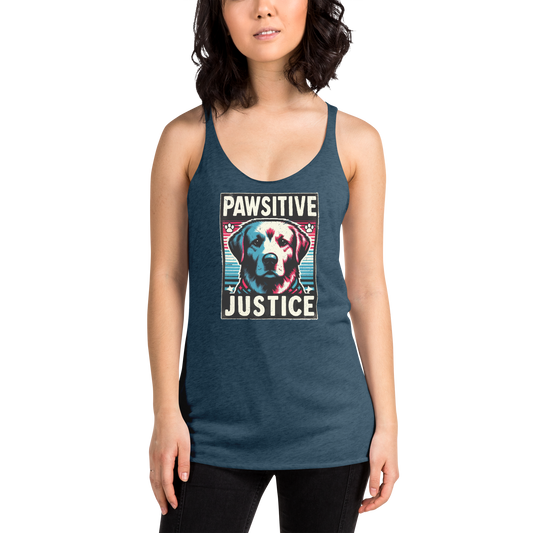 Bark Nirvana - Pawsitive Justice - Women Racerback Tank