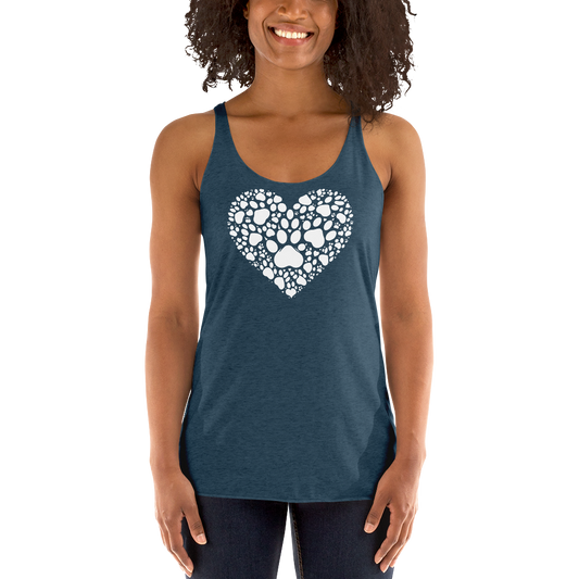 Paws of Compassion - Heart - Women Racerback Tank