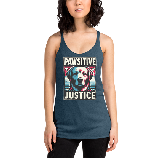 Bark Nirvana - Pawsitive Justice - Women Racerback Tank