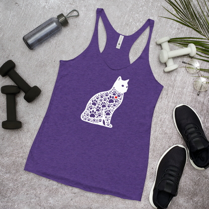 Paws in Harmony - Cat - Women Racerback Tank