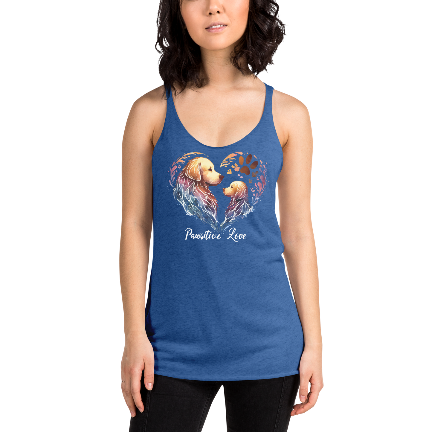 Golden Bond - Pawsitive Love - Women Racerback Tank