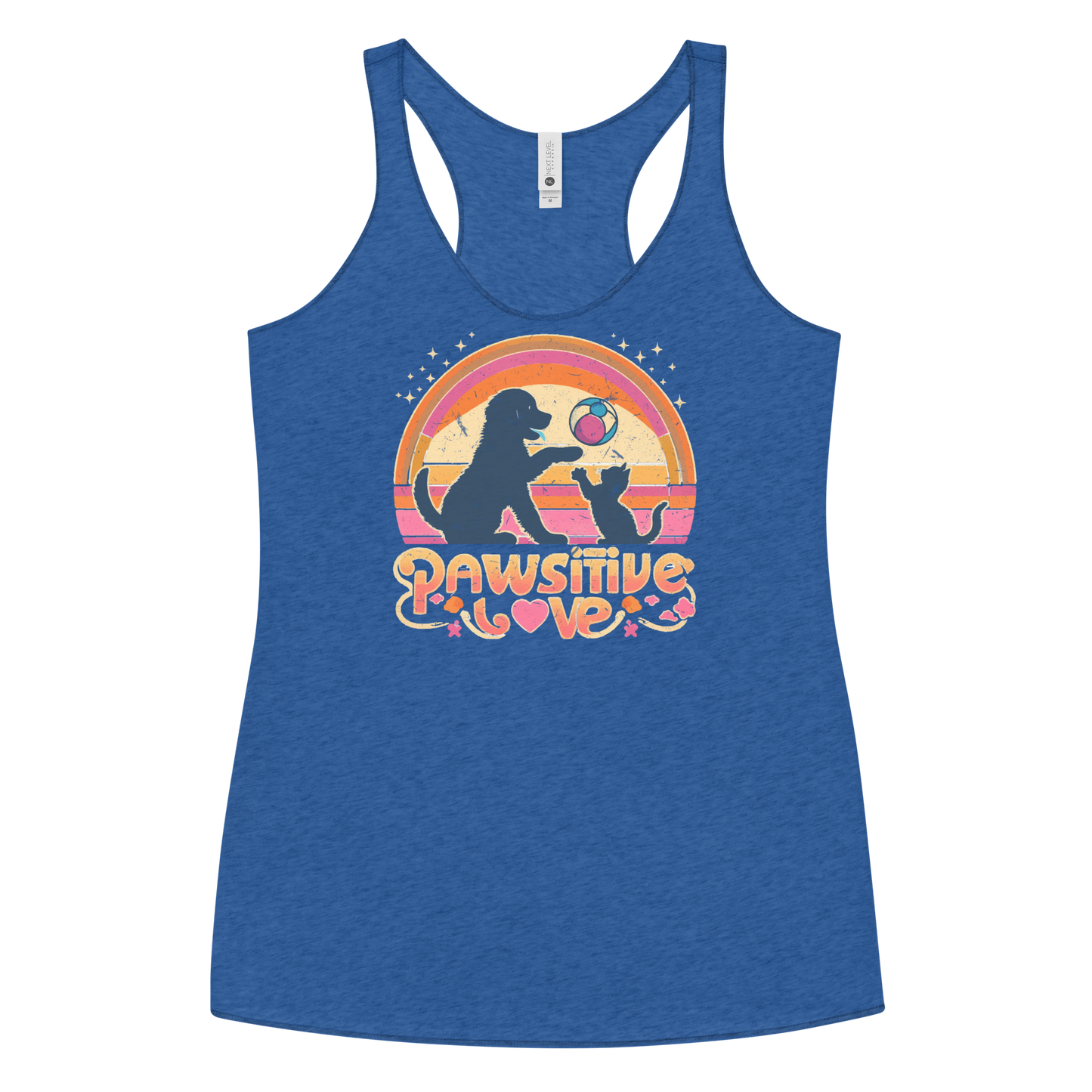 Rainbow Rendezvous - Pawsitive Love - Women Racerback Tank