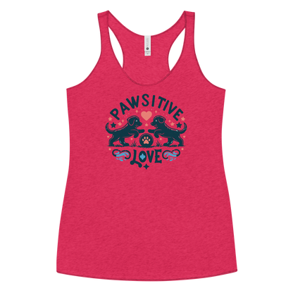 Sketchy Tails - Pawsitive Love - Women Racerback Tank