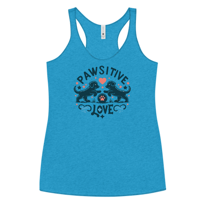 Sketchy Tails - Pawsitive Love - Women Racerback Tank