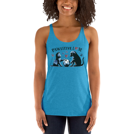 Azure Harmony - Pawsitive Love - Women Racerback Tank