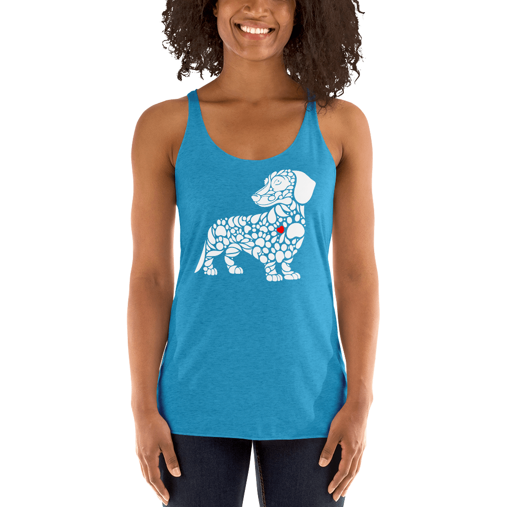 Pawfect Doxie - Women’s Racerback Tank Top - Womans Racerback Tank - Speak Up 4 Paws
