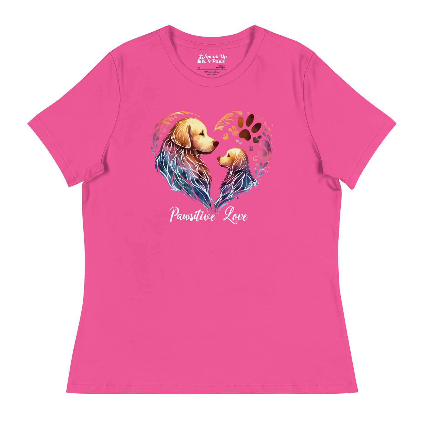 Golden Bond - Pawsitive Love - Womens Relaxed Tee