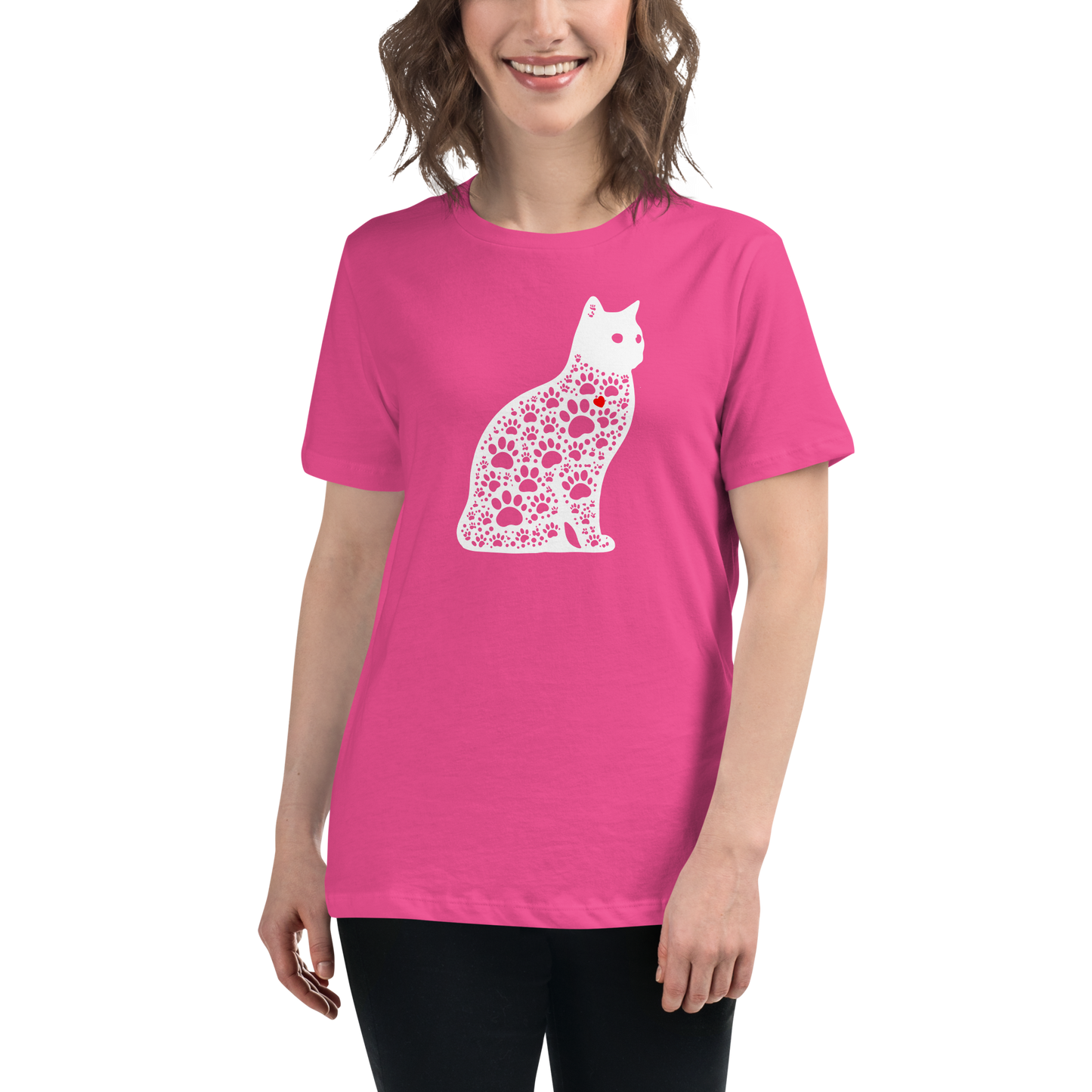 Paws in Harmony - Cat - Womens Relaxed Tee