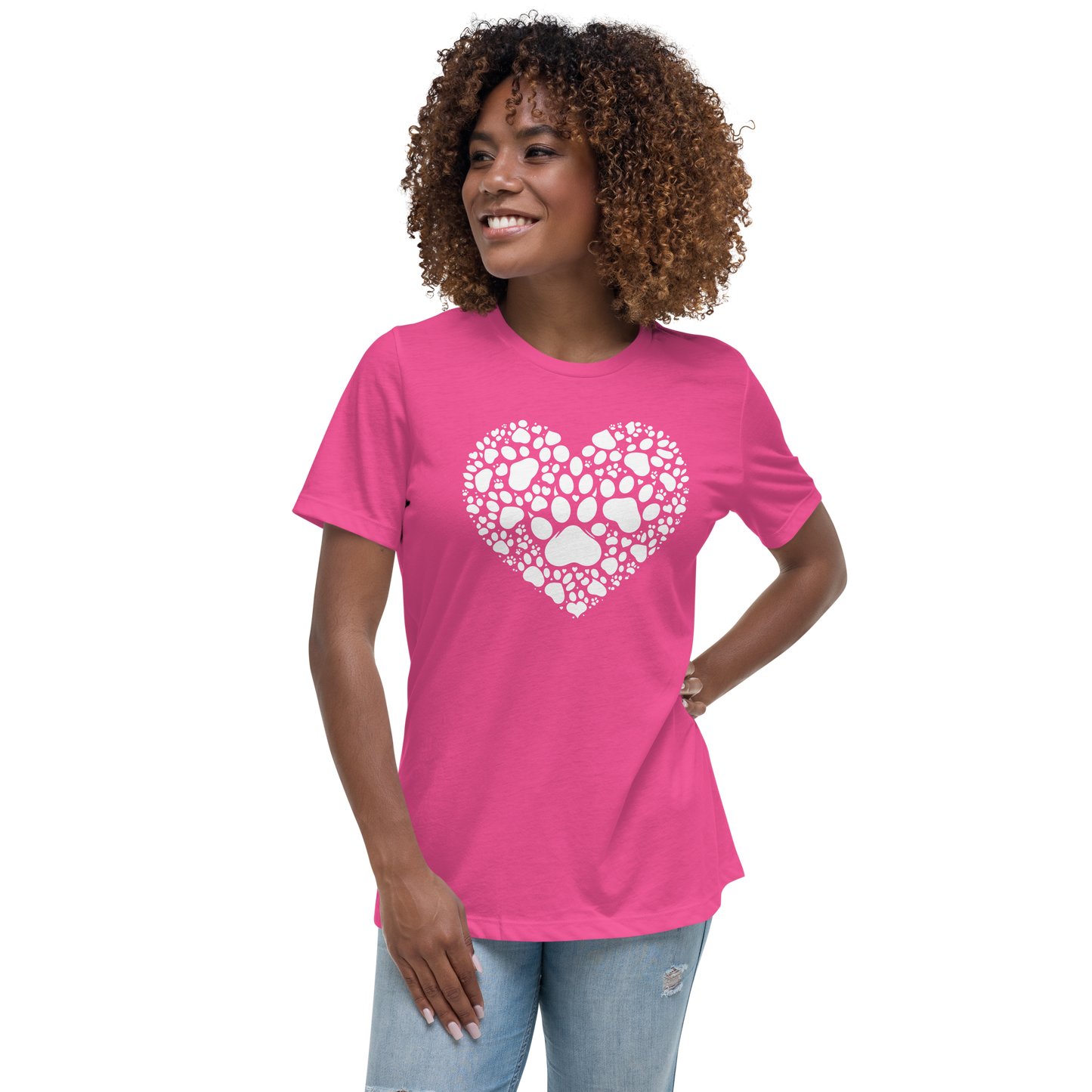 Paws of Compassion - Heart - Womens Relaxed Tee