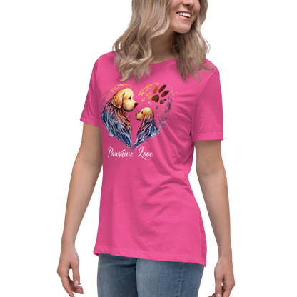 Golden Bond - Pawsitive Love - Womens Relaxed Tee