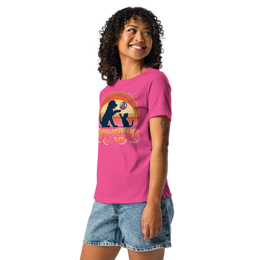 Rainbow Rendezvous - Pawsitive Love - Womens Relaxed Tee