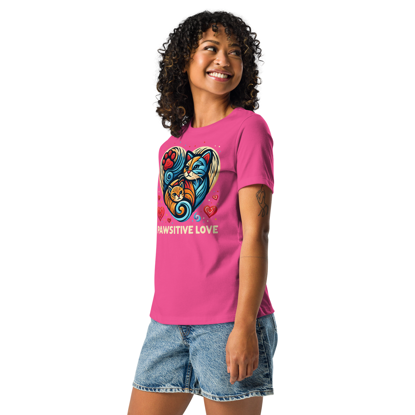 Feline Harmony - Womens Relaxed Tee