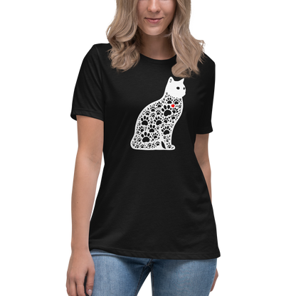 Paws in Harmony - Cat - Womens Relaxed Tee