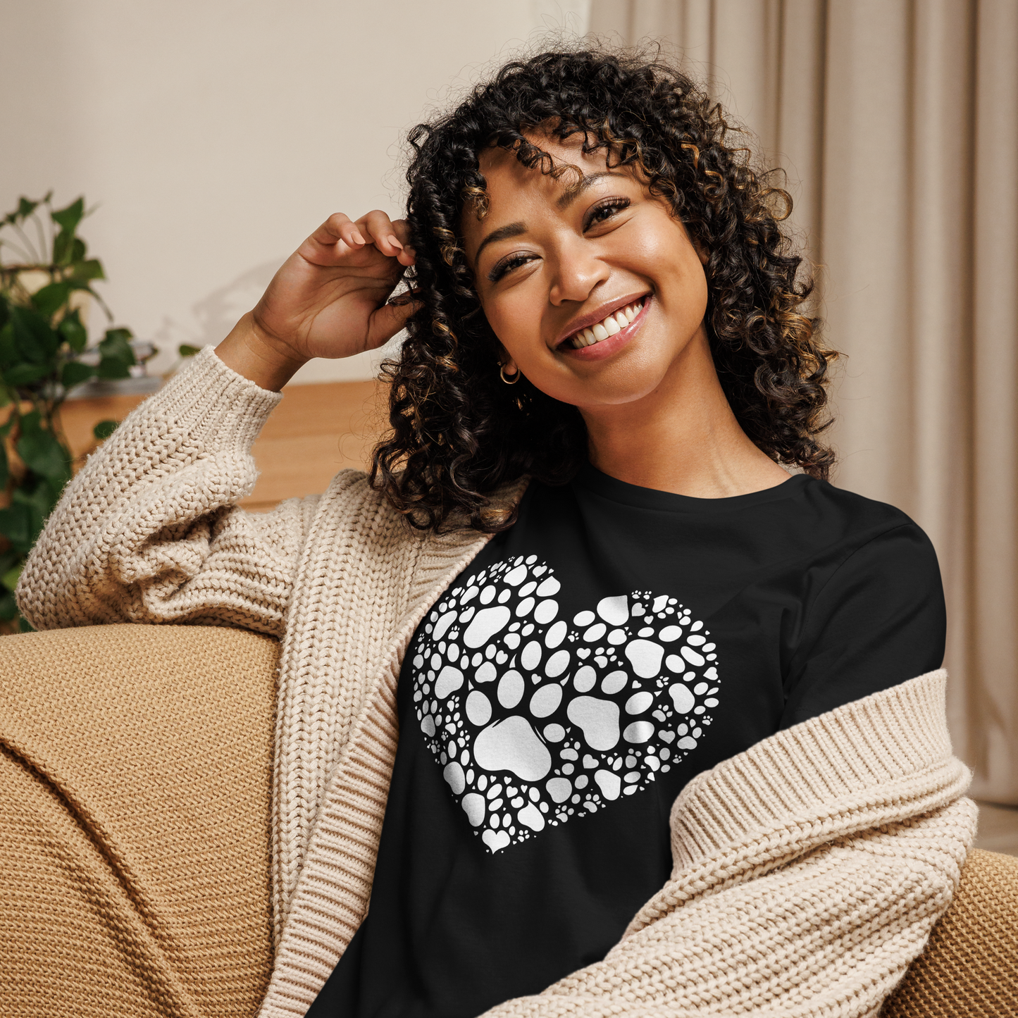 Paws of Compassion - Heart - Womens Relaxed Tee