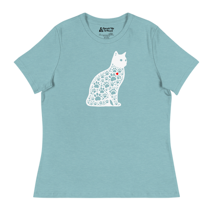 Paws in Harmony - Cat - Womens Relaxed Tee