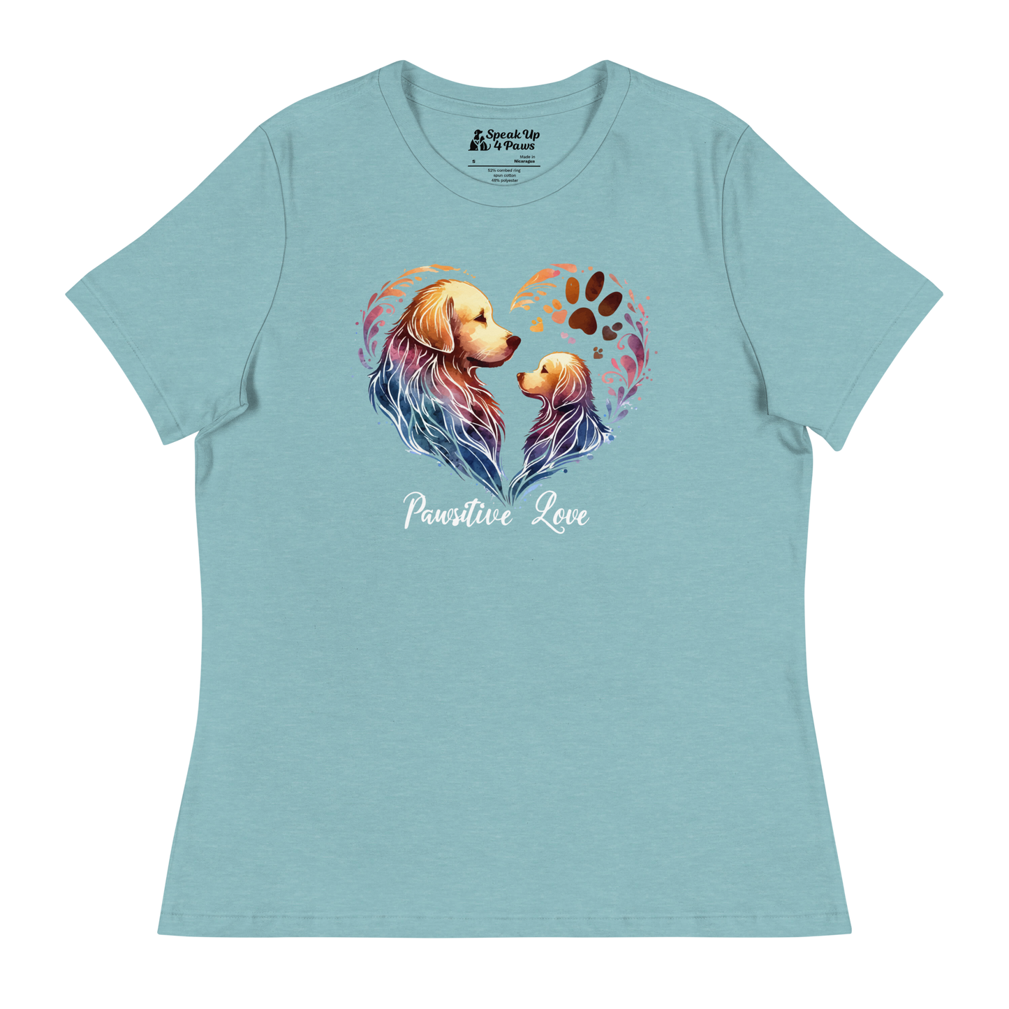 Golden Bond - Pawsitive Love - Womens Relaxed Tee