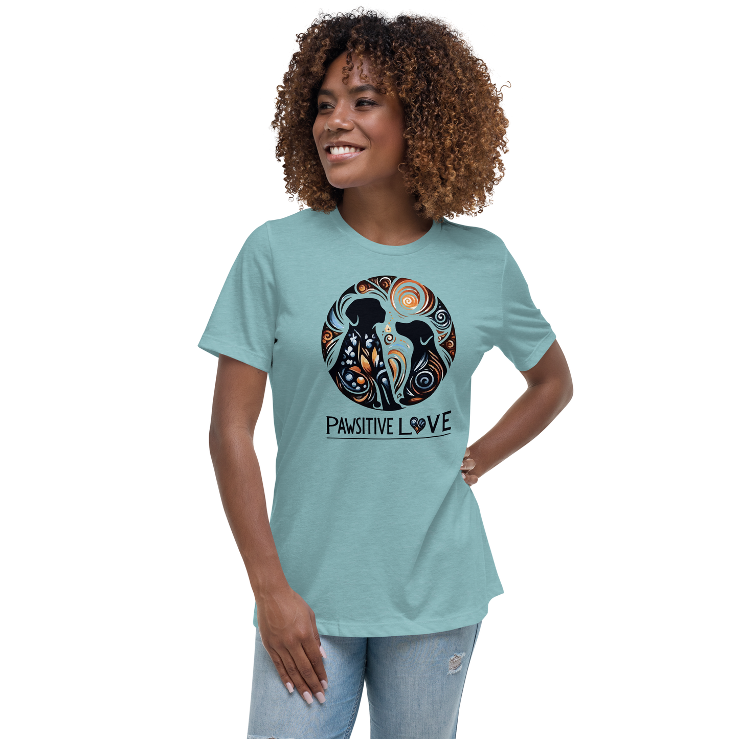 Canine Whirlpool -Pawsitive Love - Womens Relaxed Tee