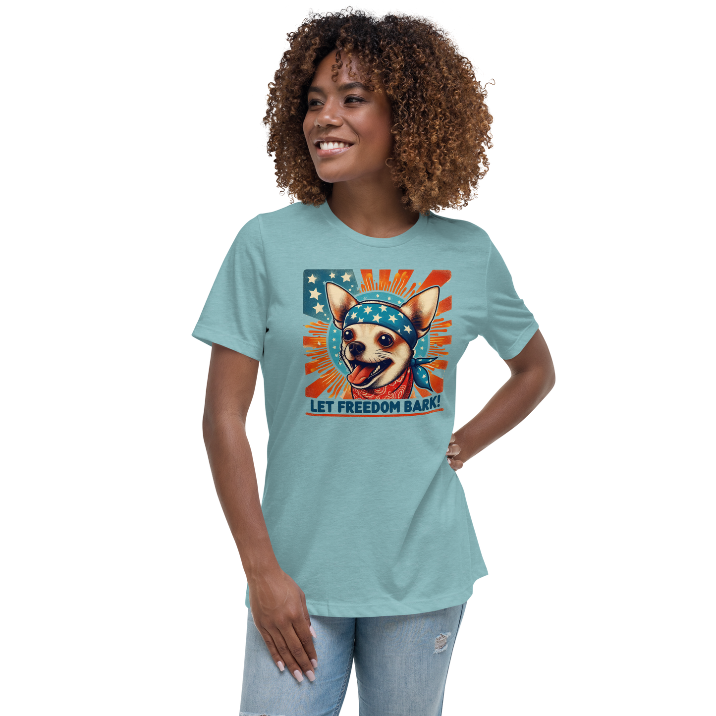 Freedom Chihuahua - Womens Relaxed Tee