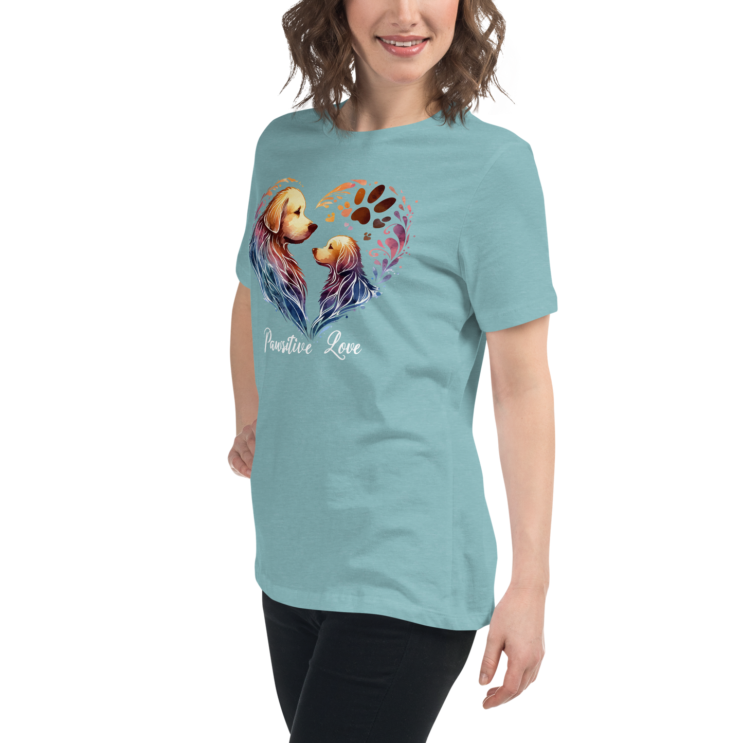 Golden Bond - Pawsitive Love - Womens Relaxed Tee