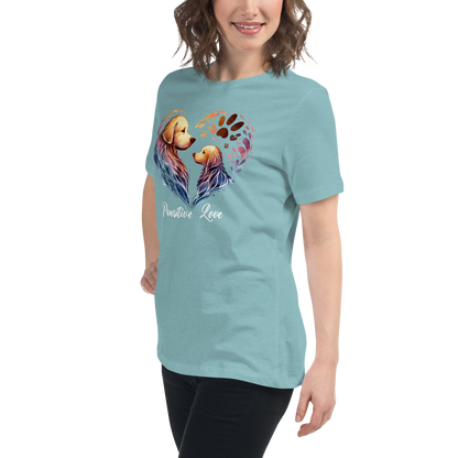 Golden Bond - Pawsitive Love - Womens Relaxed Tee