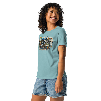 Paws in Colorful Conversation - Pollock - Womens Relaxed Tee