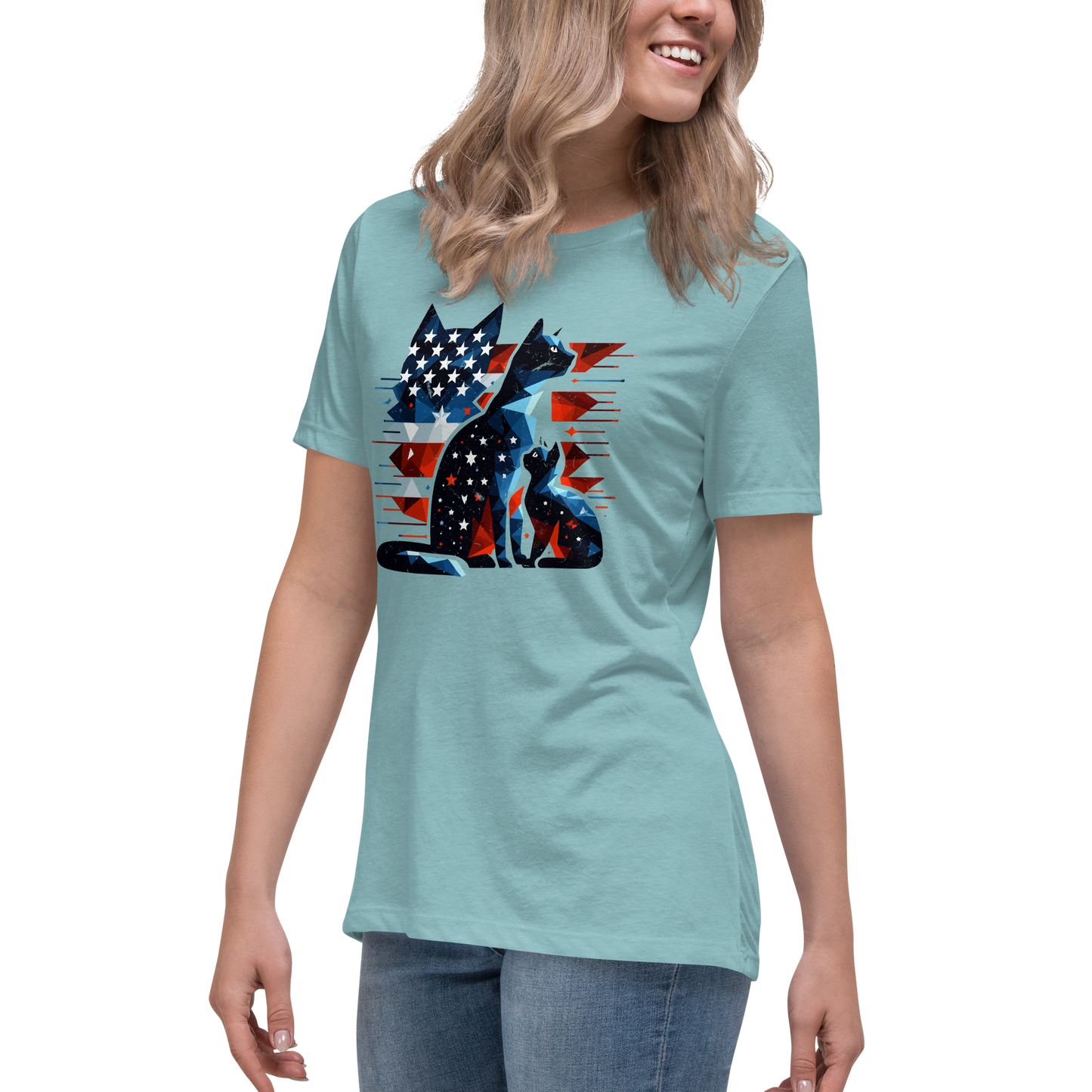 Stars and Stripes Companions - Womens Relaxed Tee