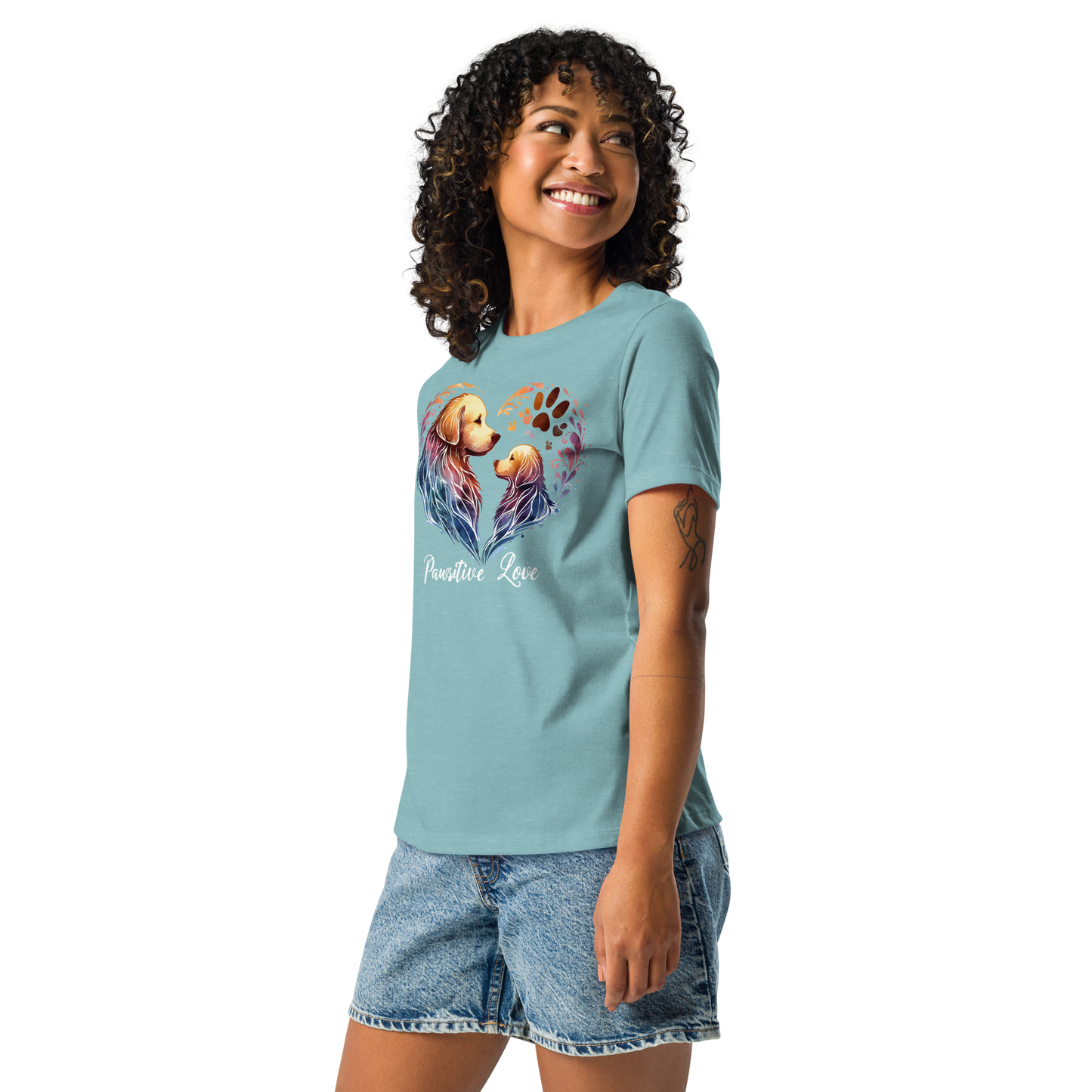 Golden Bond - Pawsitive Love - Womens Relaxed Tee