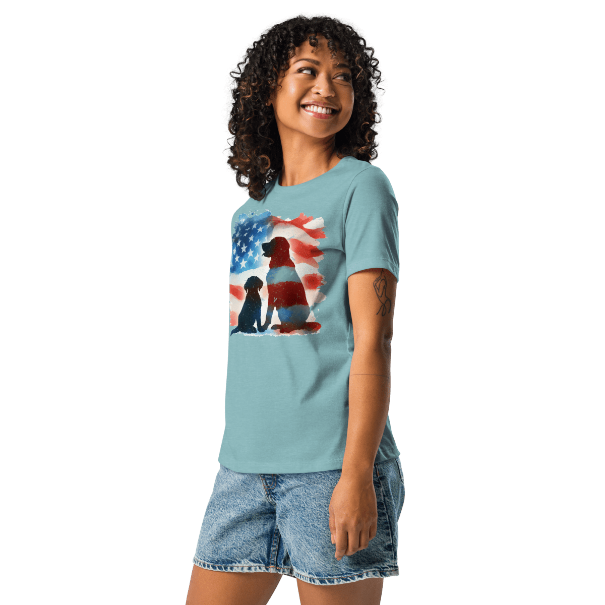 Patriotic Dreams - Women’s Relaxed Tee - Womens Relaxed Tee - Speak Up 4 Paws