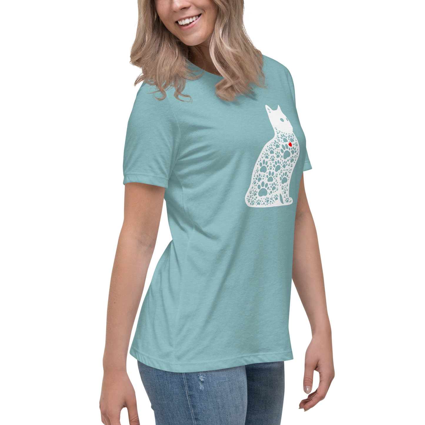 Paws in Harmony - Cat - Womens Relaxed Tee