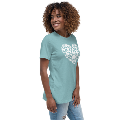 Paws of Compassion - Heart - Womens Relaxed Tee