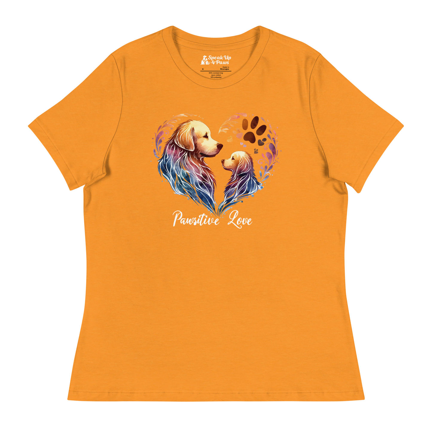 Golden Bond - Pawsitive Love - Womens Relaxed Tee