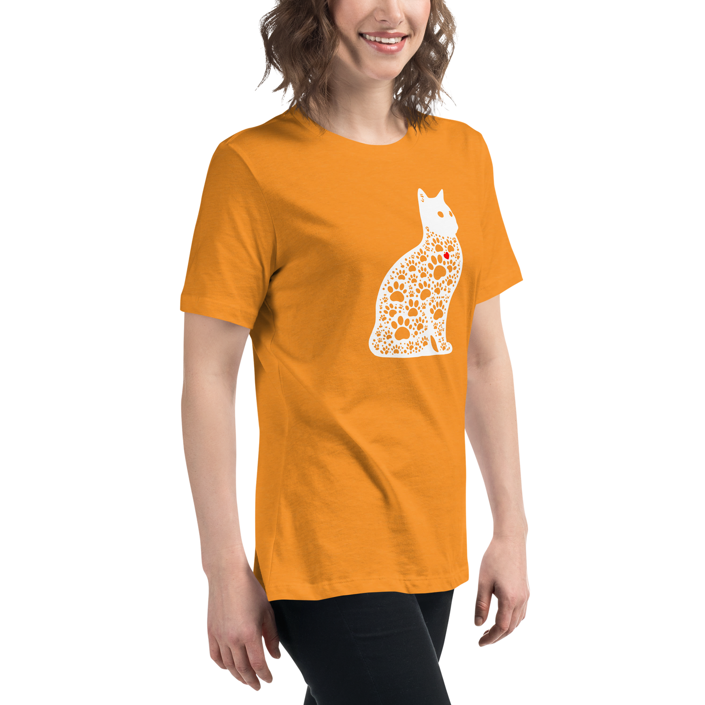 Paws in Harmony - Cat - Womens Relaxed Tee