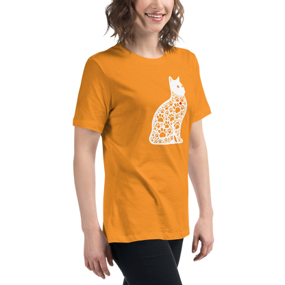 Paws in Harmony - Cat - Womens Relaxed Tee