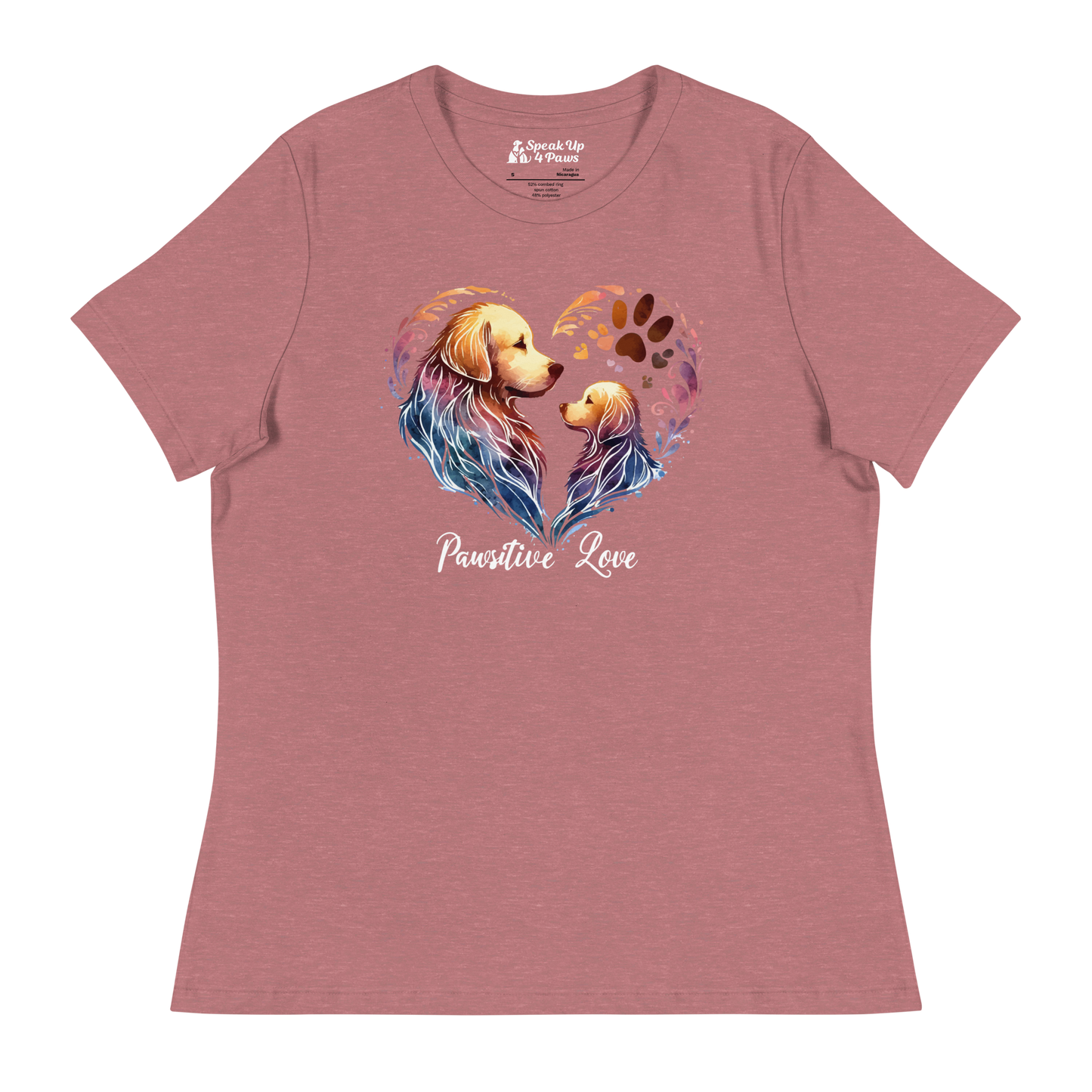 Golden Bond - Pawsitive Love - Womens Relaxed Tee