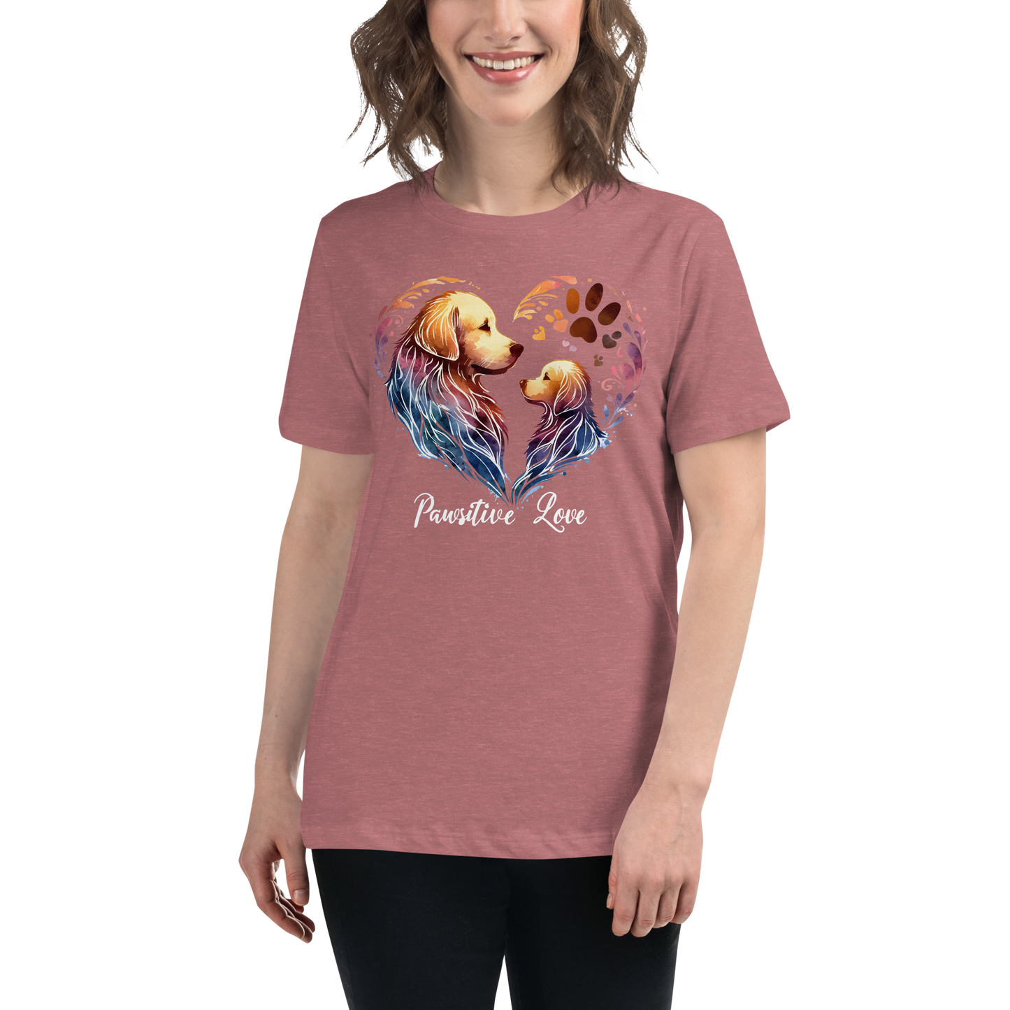 Golden Bond - Pawsitive Love - Womens Relaxed Tee